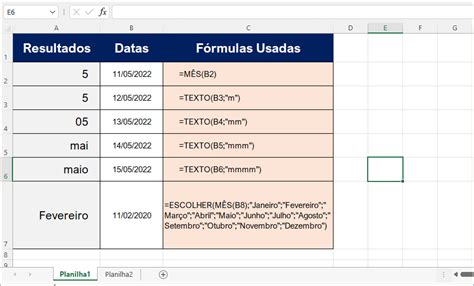 Como converter a data para o nome do mês na planilha de Excel Tudo Excel