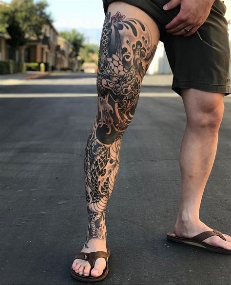 Uncover The Intriguing Beauty Of A Japanese Full Leg Sleeve Tattoo