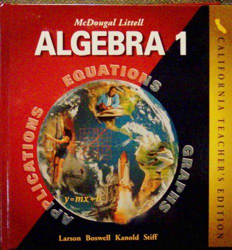 9780618077199 Mcdougal Littell Algebra 1 California Teachers Edition