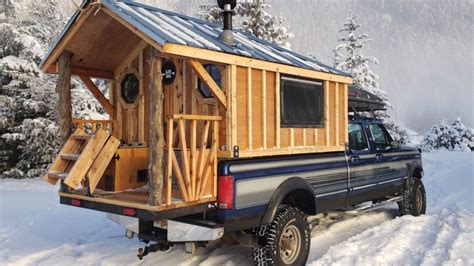 Alaskan Pioneer Builds Rolling Log Cabin On A 1996 Ford F 350