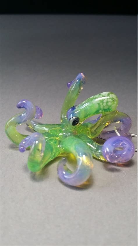 Octopus Necklace Octopus Pendant Octopus Glass Blown Glass Etsy