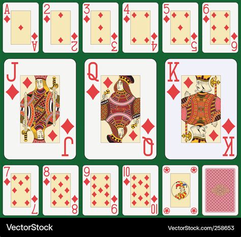 Diamond Playing Cards Royalty Free Vector Image
