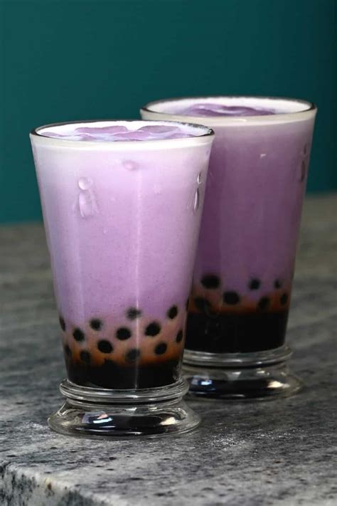 How To Make Taro Milk Tea Taro Bubble Tea Alphafoodie