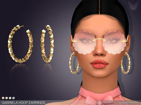 The Sims Resource Gabriela Hoop Earrings