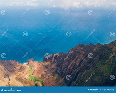 Beautiful Aerial View Of The Kauai Island Stock Photo Image Of Endles