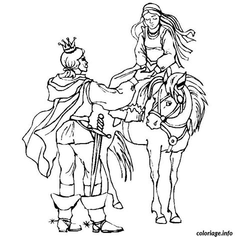 Coloriages chevalier (personnages) des tonnes de dessins à colorier gratuits. Coloriage Chevalier Et Princesse Dessin Cheval à imprimer
