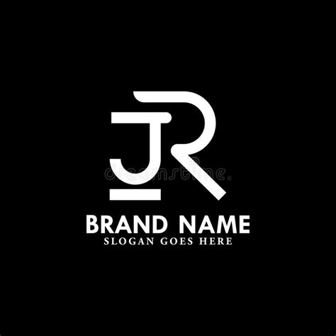 Initial Letter Jr Logo Design Template Stock Vector Illustration Of