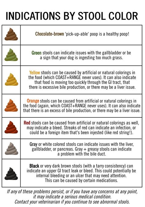 Puppy Poop Color Chart