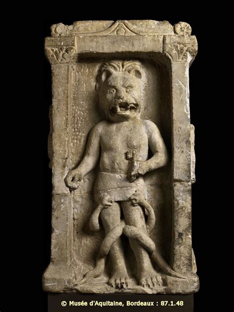 The future is a returning version of the past, later called aevum (see vedic sanskrit ṛtú ). CIMRM Supplement - Altar with lion-headed god. Bordeaux ...