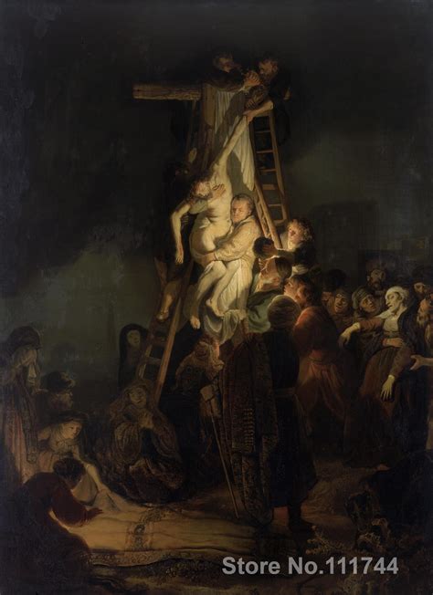 Canvas Art The Descent From The Cross By Rembrandt Van Rijn Most Famous Paintings High Quality