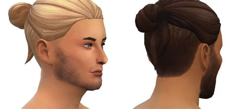 Sims 4 Man Bun Hair Cc All Free To Download Fandomspot