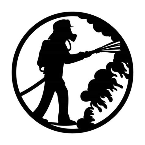 Firefighter Silhouette Illustrations Royalty Free Vector Graphics