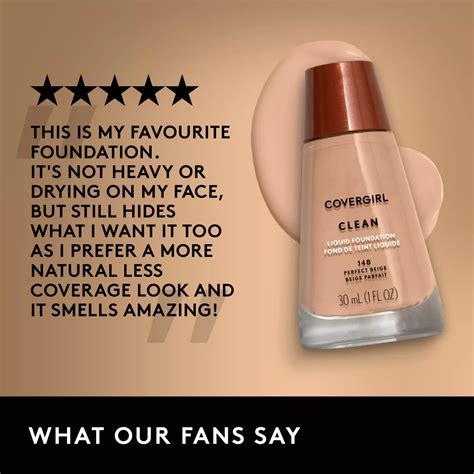 Covergirl Clean Liquid Foundation 165 Tawny Shop Foundation At H E B