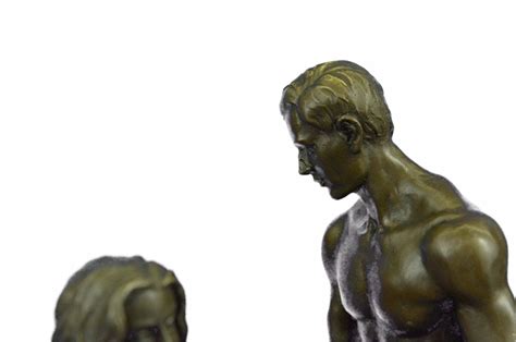 Couple Making Love Bronze Sculpture On Marble Base Statue