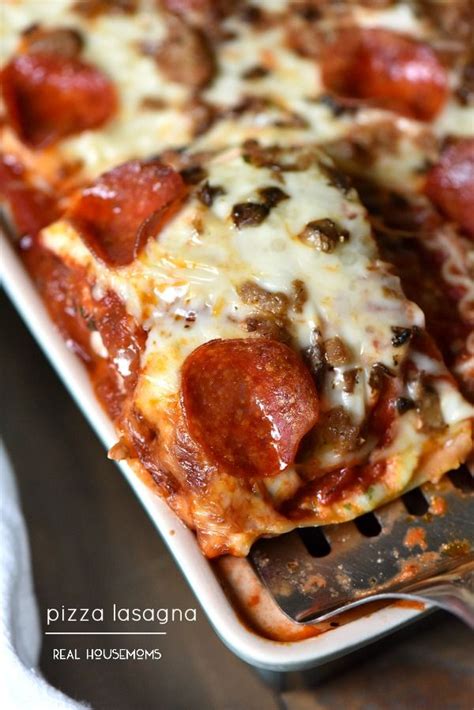 Pizza Lasagna Real Housemoms Dinner Recipes Easy