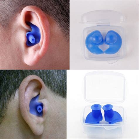 1 Pair Soft Swimming Ear Plugs Adult Silicone Waterproof Dust Proof