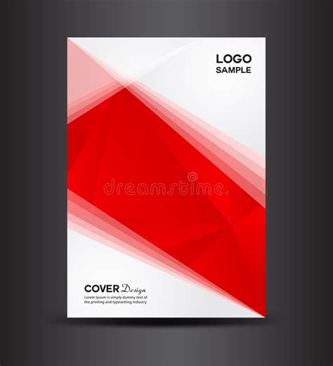 Red And White Cover Design Vector Illustration Stock Vector