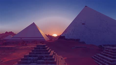 Assassins Creed Origins Screen Shot Pyramid Video Game Landscape
