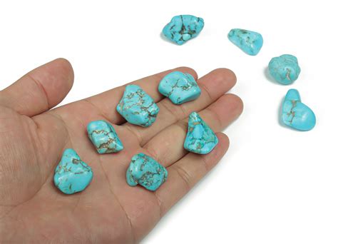 Turquoise Tumbled Stone Turquoise Gemstone Loose Gemstone Etsy