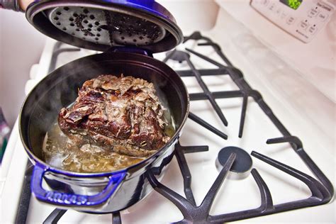 Pork roast, bbq seasoning, pepper, salt. How to Cook a Pork Roast in a Cast-Iron Dutch Oven | eHow