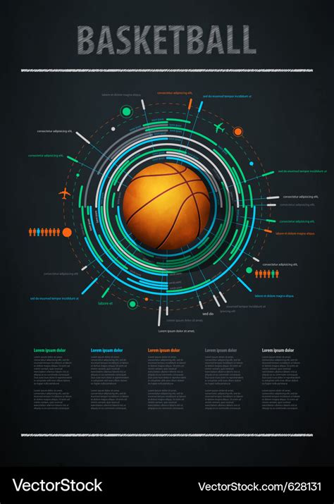 Infographics For Basketball Royalty Free Vector Image