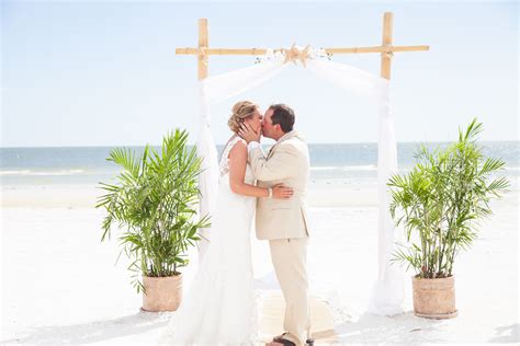 Starfish Accented Bamboo Wedding Arch