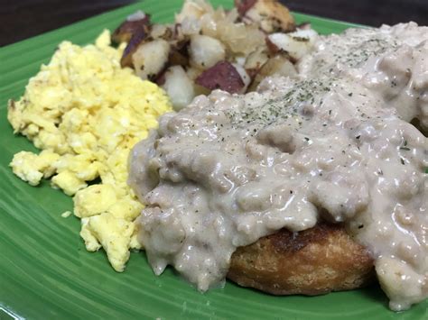 Biscuits And Sausage Gravy Breakfast The Main Street Station Brunch
