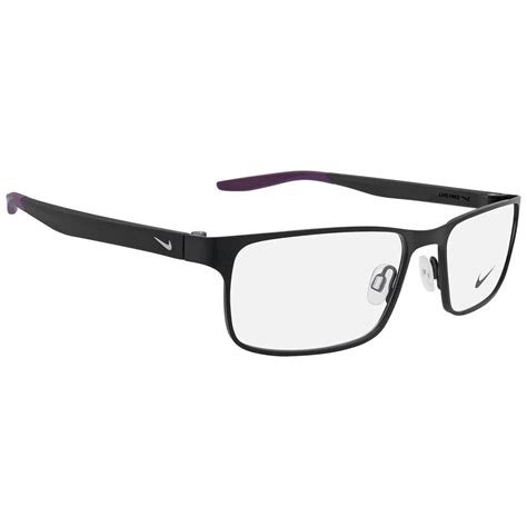 nike demo rectangular unisex eyeglasses nike 8131 012 55