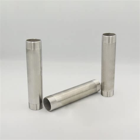Longer Bspnpt Barrel Nipple Stainless Steel Pipe Fitting Double Thread