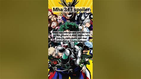 Mha 367 Manga Spoiler Bakugo Coming Back Youtube