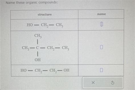 Solved Name These Organic Compounds Chegg