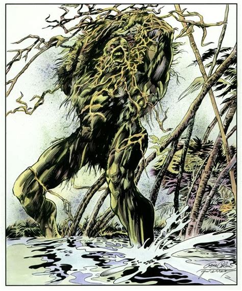 Swamp Thing Inks And Watercolors By Dave Gutierrez Over