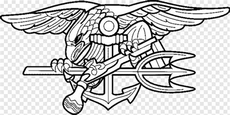 Trident Navy Seals Logo Drawing Png Download 846x423 2736904