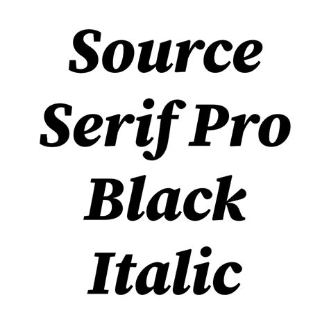 Source Serif Pro Black Italic Font Free Fonts On Creazilla Creazilla