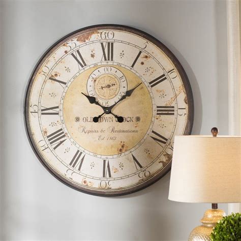 Oversized 315 Round Metal Wall Clock And Reviews Joss And Main 8799