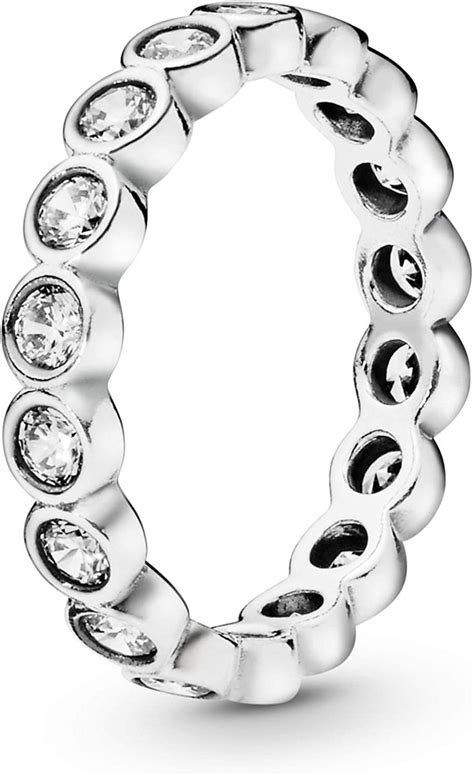 Pandora Jewelry Band Of Stones Ring For Women In Sterling Silver With