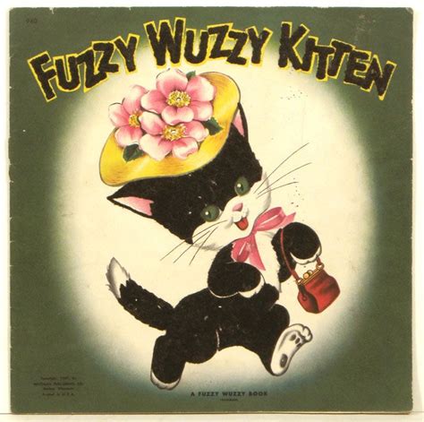 Fuzzy Wuzzy Kitten Whitman 1947 Kittens Vintage Cat Books