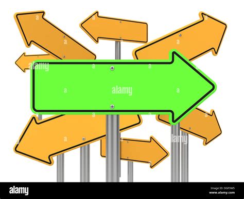 Directional Arrow Road Sign Stock Photo Alamy