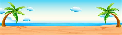 Scene With Beach And Ocean 550066 Download Free Vectors
