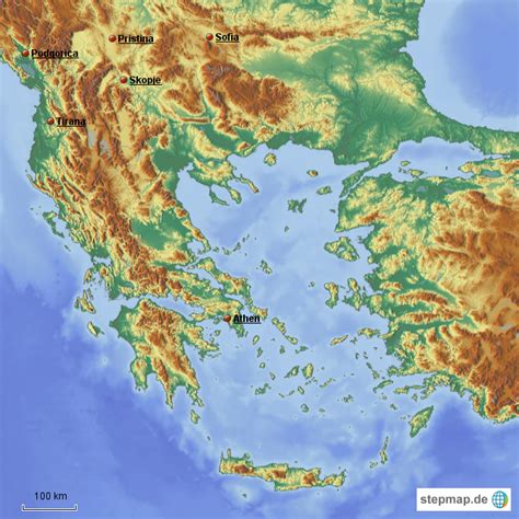 Stepmap Griechische Inseln Landkarte F R Griechenland