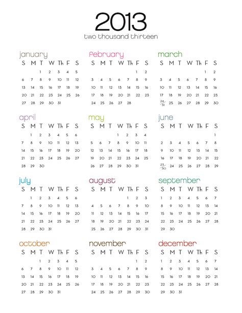 20 2013 Calendar Free Download Printable Calendar Templates ️