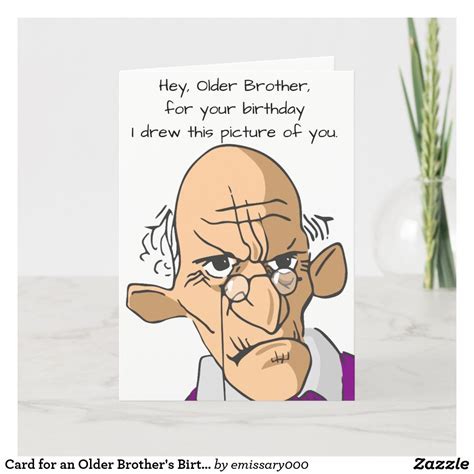 I am eternally grateful for having such an amazing elder brother, and i'll always look. Card for an Older Brother's Birthday | Zazzle.com in 2020 ...
