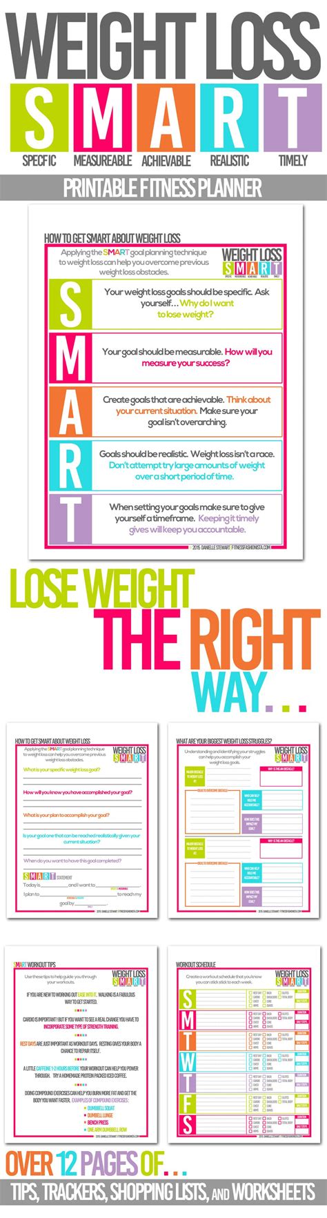 Smart Goals Worksheet For Weight Loss Weightlosslook