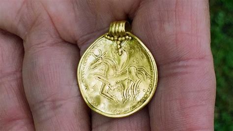 Gold Medallion With Odin On Horseback Found In Kungsbacka Sweden 5th