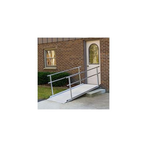 Silver Spring Aluminum Wheelchair Access Ramp With Handrails 10′ L