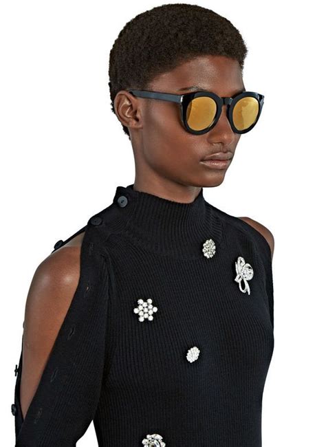 Stella Mccartney Round Tortoiseshell Sunglasses Womens Designer Accessories Women