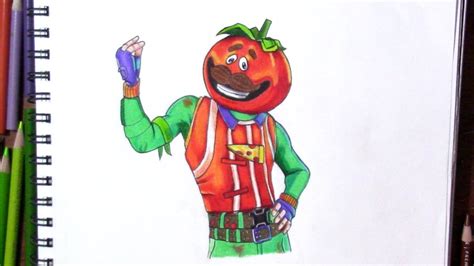 How To Draw Tomato Head Skin From Fortnite