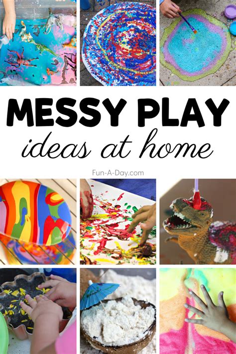 Messy Play Ideas At Home That Dont Require Too Many Materials Fun A Day