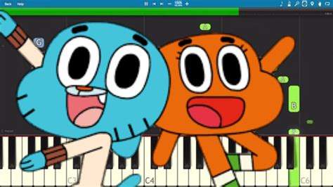 The Amazing World Of Gumball Theme Song Easy Piano Tutorial Youtube