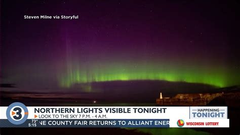 Northern Lights Over Wisconsin Monday Night Youtube